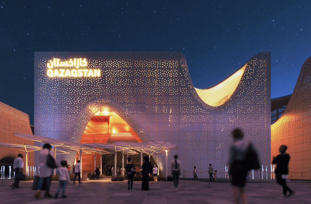 Kazakhstan Pavilion Dubai Expo 2020 - Exterior Night